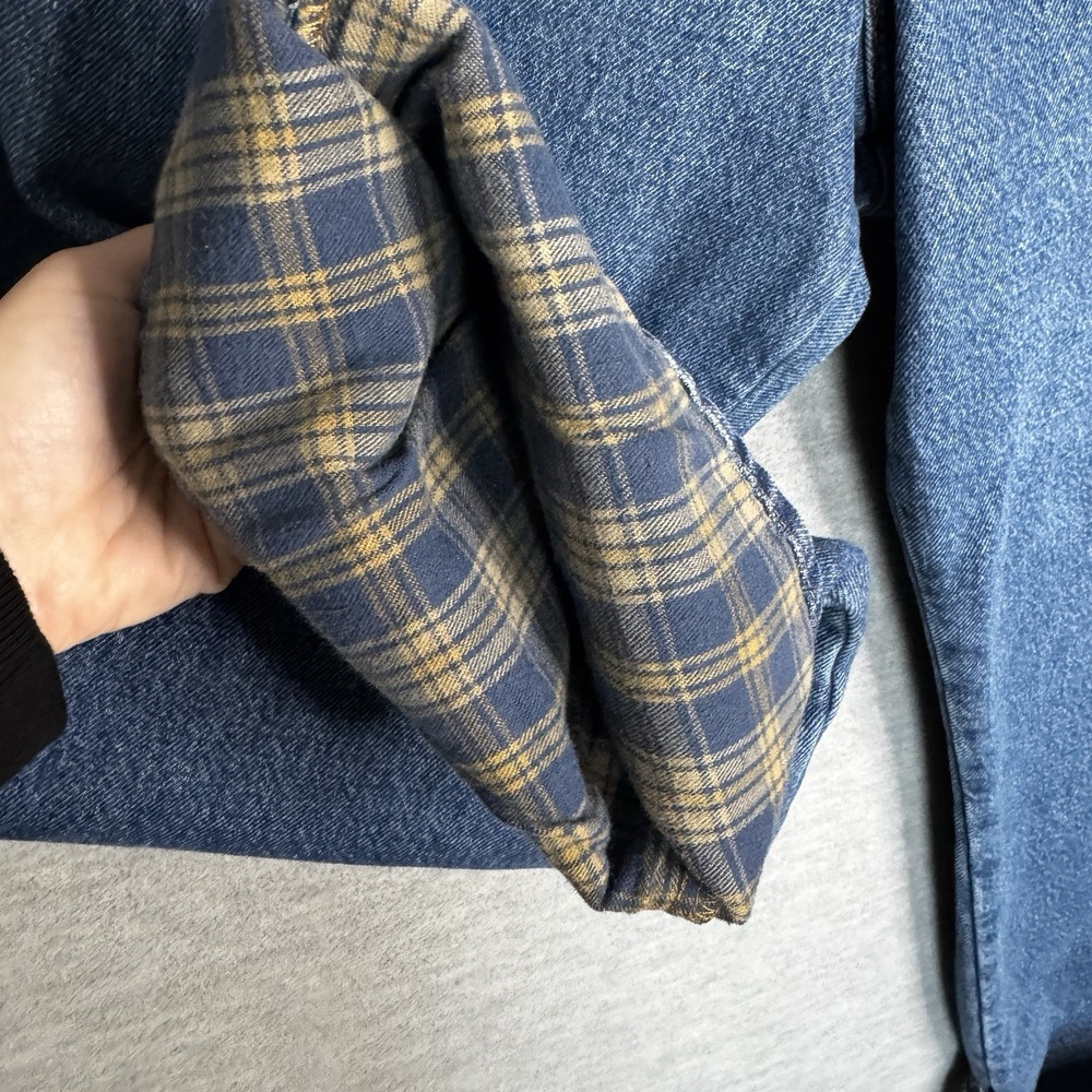 L.L. Bean Double L Mens Flannel Lined Blue Denim Jeans Size 44x30 100220 Classic - Picture 6 of 10